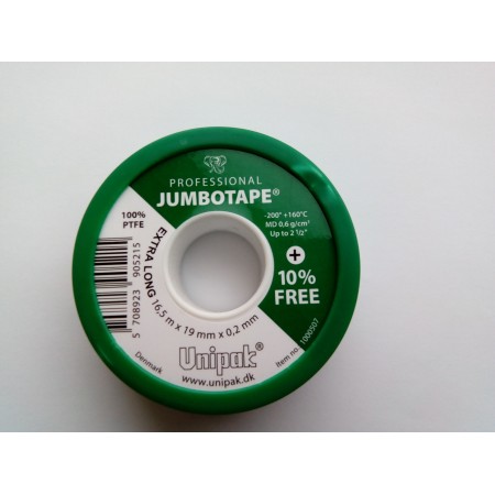 Фум-лента JUMBOTAPE (16,5 м х 19 мм х 0,2 мм), Unipak
