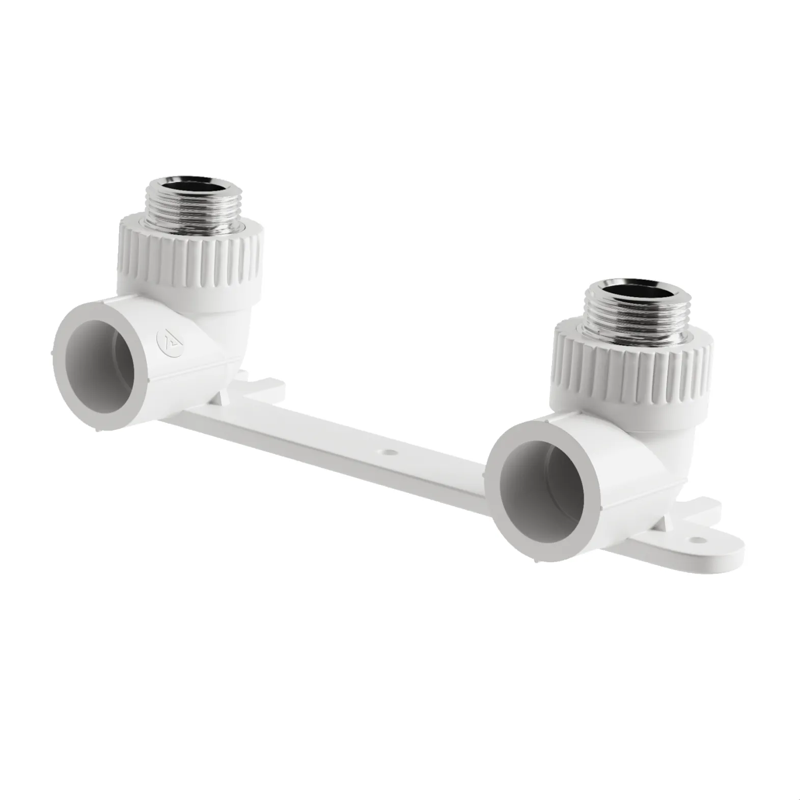 Водорозетка полипропиленовая двойная с НР и креплением 20x1/2", SLT AQUA Водорозетка полипропиленовая двойная с НР и креплением 20x1/2", SLT AQUA
