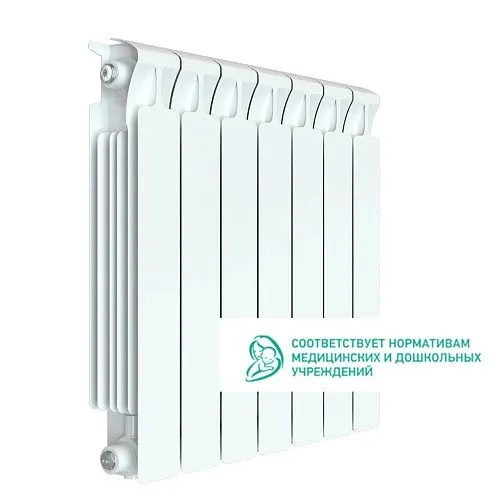 Радиатор биметаллический Rifar Monolit 500, 7 секций, белый, боковое подключение заказать Радиатор биметаллический Rifar Monolit 500, 7 секций, белый, боковое подключение купить
