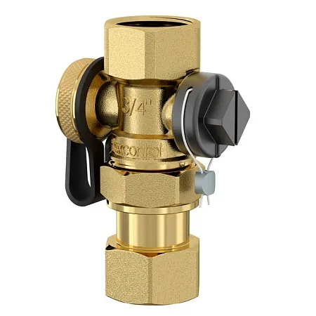 Запорный кран со сливом и накидной гайком FlexControl Rp3/4"/G3/4"F, Flamco купить