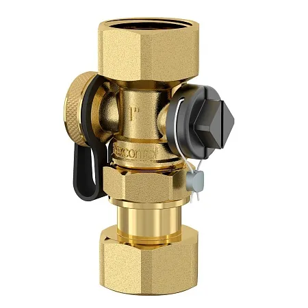 Запорный кран со сливом и накидной гайком FlexControl Rp1"/G1"F, Flamco купить