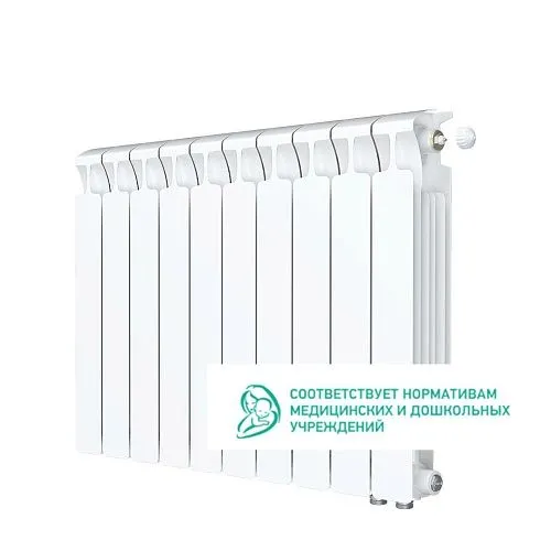 Биметаллический радиатор Rifar Monolit Ventil 500 10 секций с нижним правым подключением купить