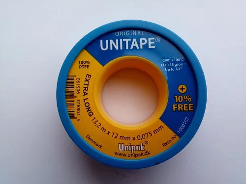 Фум-лента UNITAPE (13,2 м х 12 мм х 0,075 мм), Unipak купить
