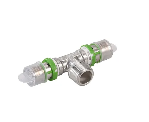 Тройник с наружной резьбой (НР) латунный пресс MultiSkin тип 7130W Ø20x2,0-3/4&amp;quot;-20x2,0, COMAP купить