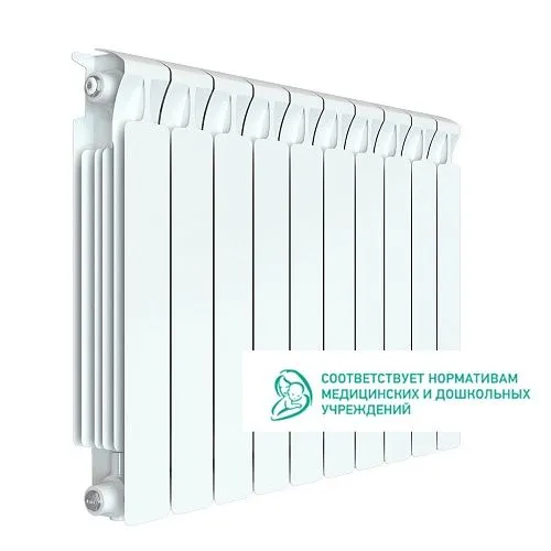 Радиатор биметаллический Rifar Monolit 500, 10 секций, белый, боковое подключение купить