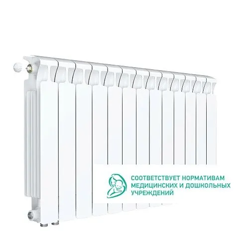 Биметаллический радиатор Rifar Monolit Ventil 500 13 секций с нижним левым подключением купить