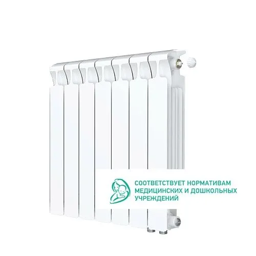 Биметаллический радиатор Rifar Monolit Ventil 500 7 секций с нижним правым подключением купить