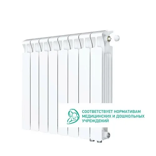 Биметаллический радиатор Rifar Monolit Ventil 500 8 секций с нижним правым подключением заказать Биметаллический радиатор Rifar Monolit Ventil 500 8 секций с нижним правым подключением купить