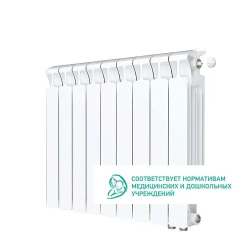 Биметаллический радиатор Rifar Monolit Ventil 500 9 секций с нижним правым подключением заказать Биметаллический радиатор Rifar Monolit Ventil 500 9 секций с нижним правым подключением купить