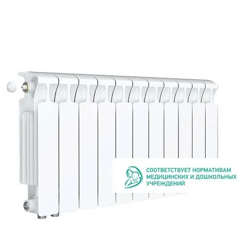 Биметаллический радиатор Rifar Monolit Ventil 350 11 секций с нижним левым подключением купить