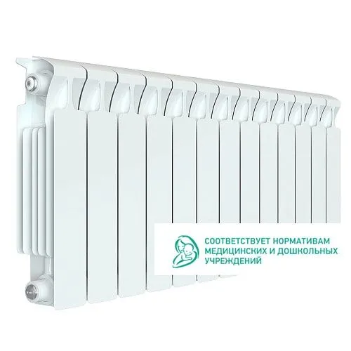 Биметаллический радиатор Rifar Monolit 350 13 секций с боковым подключением купить