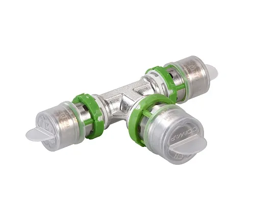 Тройник редукционный латунный пресс MultiSkin тип 7130RW Ø26x3,0-16x2,0-16x2,0, COMAP купить