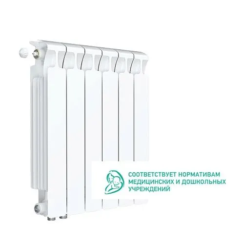 Биметаллический радиатор Rifar Monolit Ventil 500 6 секций с нижним левым подключением заказать Биметаллический радиатор Rifar Monolit Ventil 500 6 секций с нижним левым подключением купить