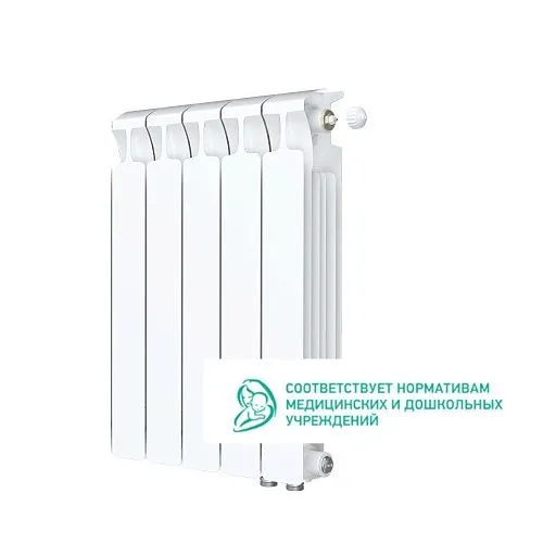 Биметаллический радиатор Rifar Monolit Ventil 500 5 секций с нижним правым подключением купить