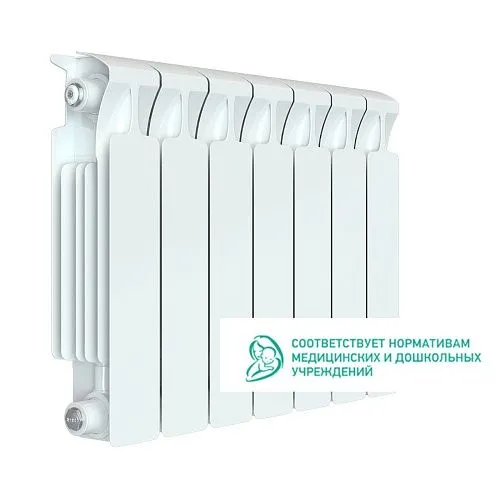 Биметаллический радиатор Rifar Monolit 350 7 секций с боковым подключением купить