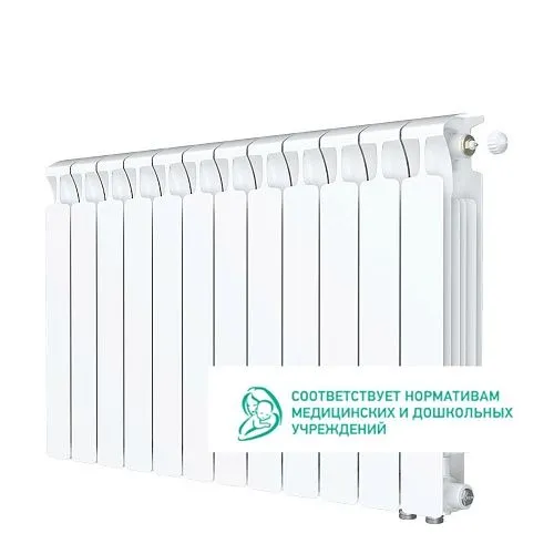 Биметаллический радиатор Rifar Monolit Ventil 500 12 секций с нижним правым подключением заказать Биметаллический радиатор Rifar Monolit Ventil 500 12 секций с нижним правым подключением купить