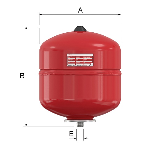 Расширительный мембранный бак Flexcon R, красный 25л, 3/4&amp;quot;, 6 bar, Flamco