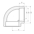 Отвод ППР Ø90x90°, SLT AQUA