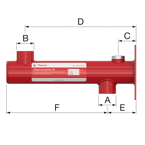 Консоль настенного монтажа Flexconsole R 3/4&amp;quot;х3/4&amp;quot; для 8-25 л, красный, Flamco