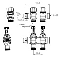 Расширительный модуль коллектора FBH 63 на 3 контура, HANSA