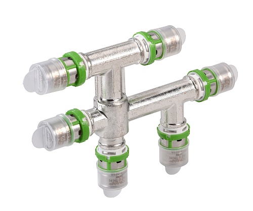 Крестовина латунная пресс MultiSkin тип 7495W Ø16x2,0-16x2,0-16x2,0, COMAP