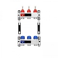 Коллекторная группа для теплого пола с расходомерами ВР 1&amp;quot;, на 3 контура 3/4&amp;quot; EK, нержавеющая сталь, Varmega