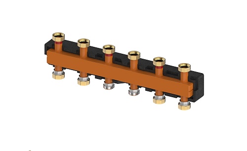 Коллектор распределительный до 5 отопительных контуров (с комплектом кронштейнов), (Поколение 8), Meibes