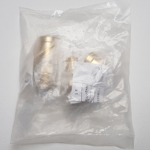 Штуцер (муфта) с наружной резьбой (НР) латунный PEXY MAX тип PGM7243G Ø16x2,2 - 1/2&amp;quot;, COMAP