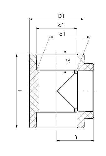 Тройник полипропиленовый (ППР) Ø40, SLT AQUA