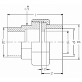 Муфта ППР комбинированная разъемная с НР 20x1&amp;quot;, SLT AQUA