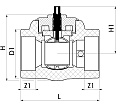 Кран ППР шаровой Ø32, SLT AQUA