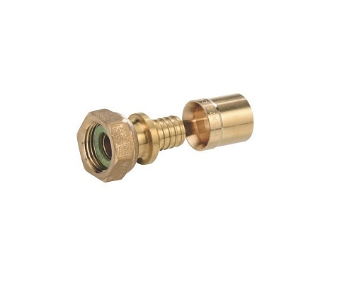 Штуцер (муфта) с накидной гайкой (НГ) латунный PEXY MAX тип PGM7359G Ø25x3,5 - 3/4&amp;quot;, COMAP