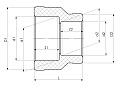 Муфта ППР переходная внутренняя/внутренняя 110x50, SLT AQUA