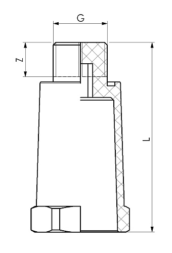 Монтажная заглушка с уплотнением 1/2&amp;quot; красная, SLT AQUA