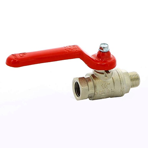 Кран шаровой латунный полнопроходной НР-ВР, ручка-рычаг, Ду 15 (1/2&amp;quot;) Ру 50, IDEAL 091, ITAP
