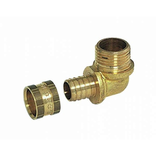 Угольник 90° с наружной резьбой (НР) латунный PEXY MAX тип PGM7092G Ø20x2,8 - 3/4&amp;quot;, COMAP