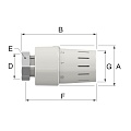 Головка термостатическая TC-S3 M30x1,5 с позицией &amp;quot;0&amp;quot;, Simplex